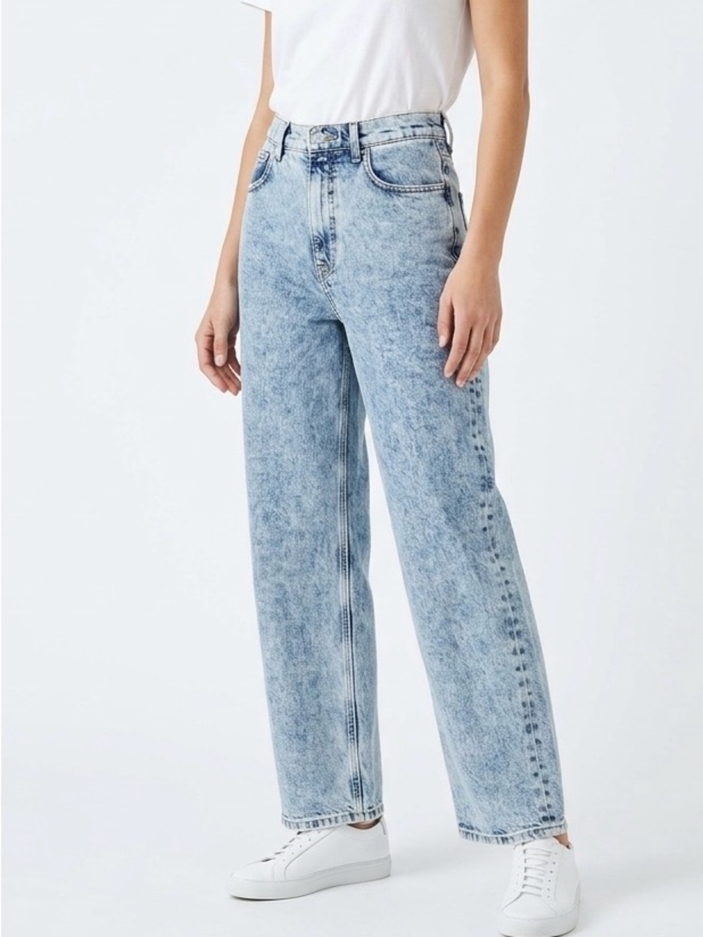 Everlane The Way-High Jean Acid Wash Straight Leg 28 Regular Vintage-Inspired